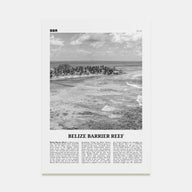 Belize Barrier Reef Travel B&W Poster