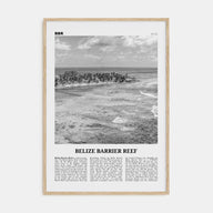 Belize Barrier Reef Travel B&W Poster