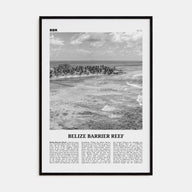 Belize Barrier Reef Travel B&W Poster