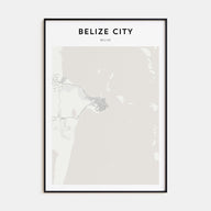 Belize City Map Portrait Poster