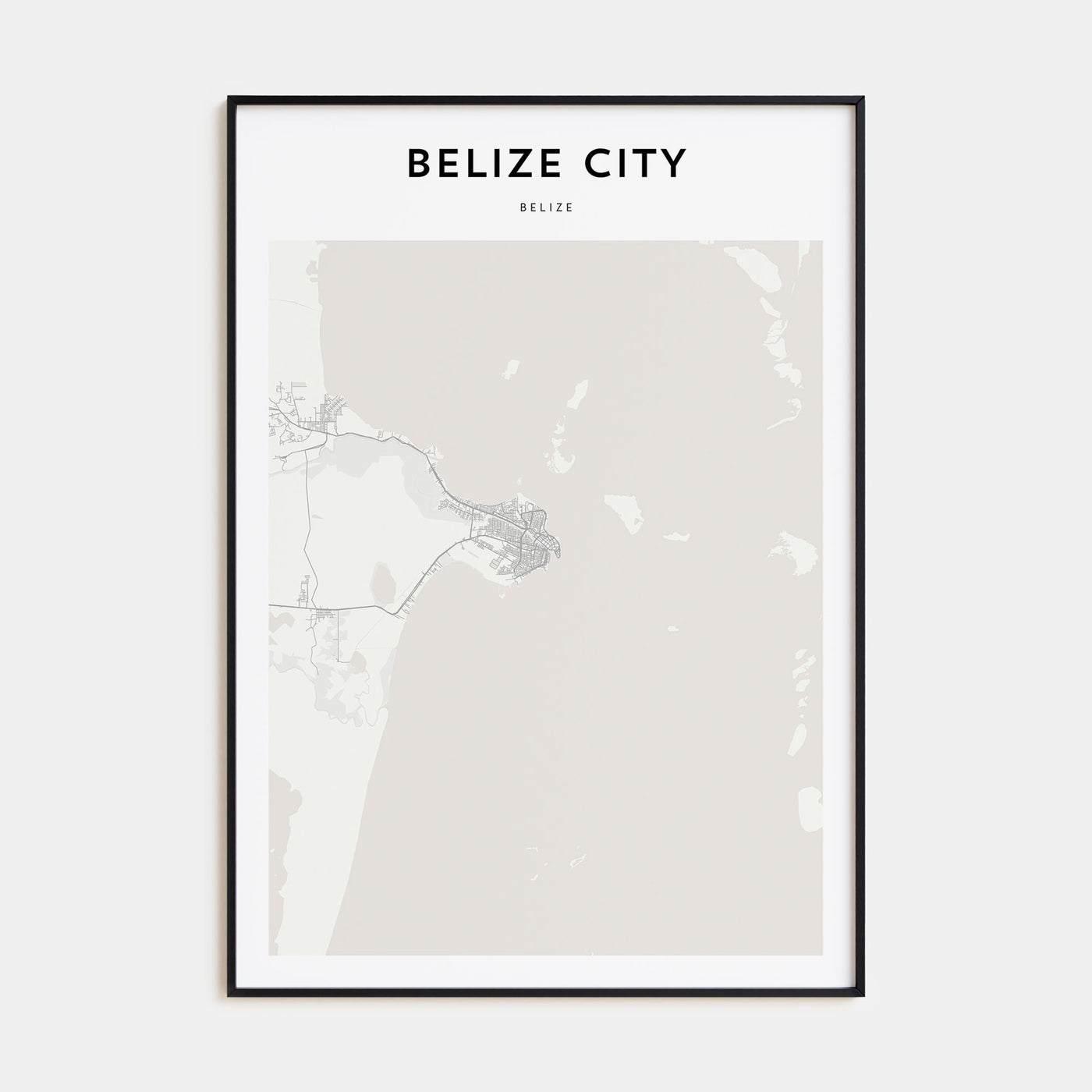 Belize City Map Portrait Poster