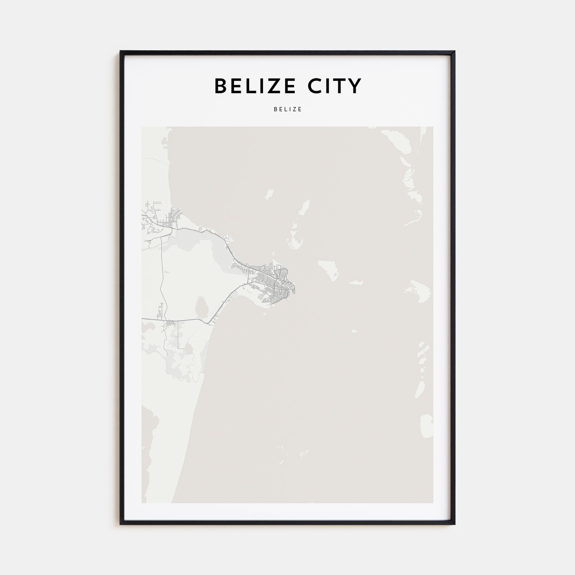 Belize City Map Portrait Poster