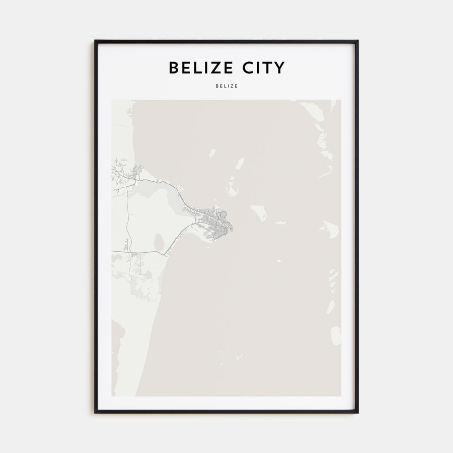 Belize City Map Portrait Poster