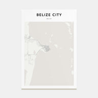 Belize City Map Portrait Poster