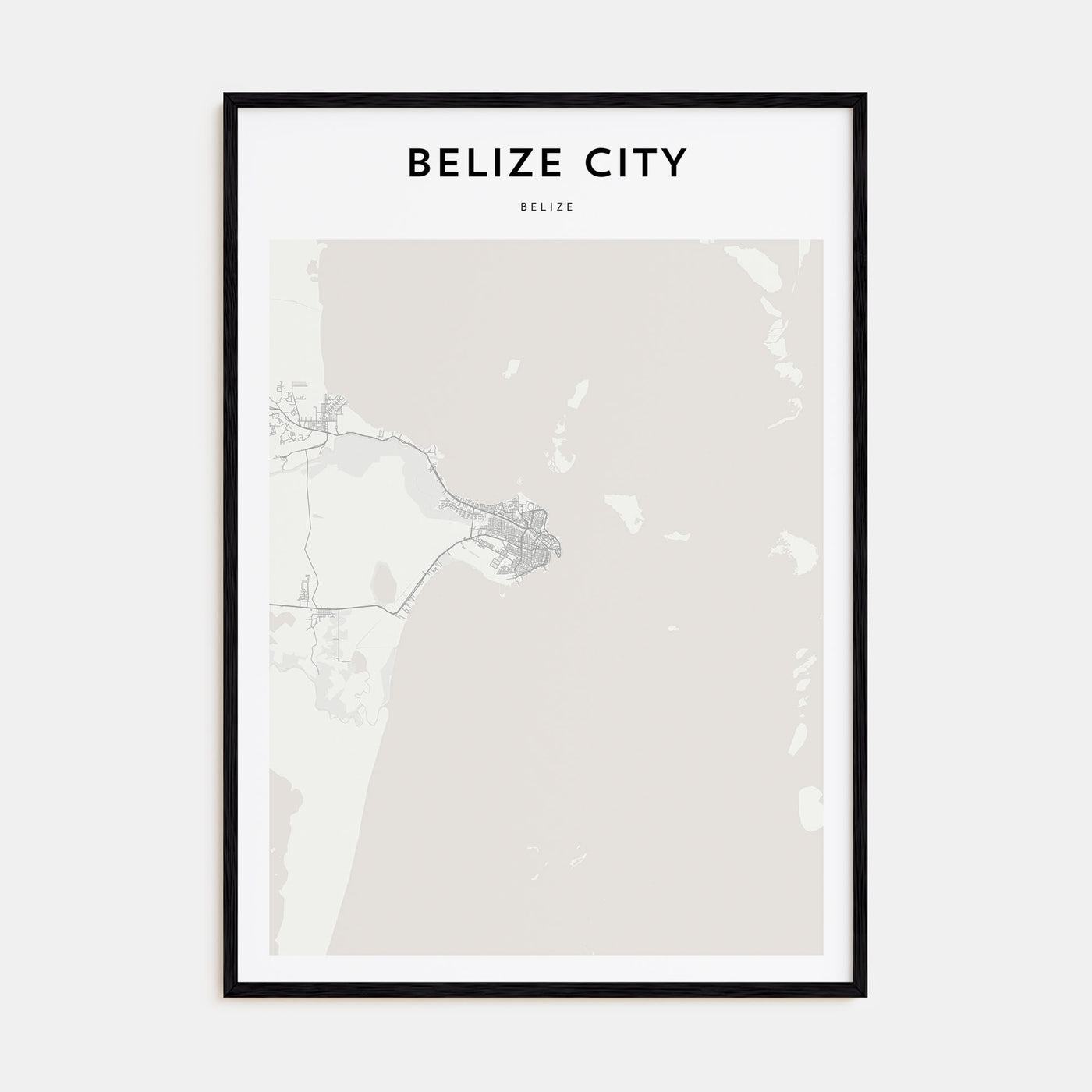 Belize City Map Portrait Poster