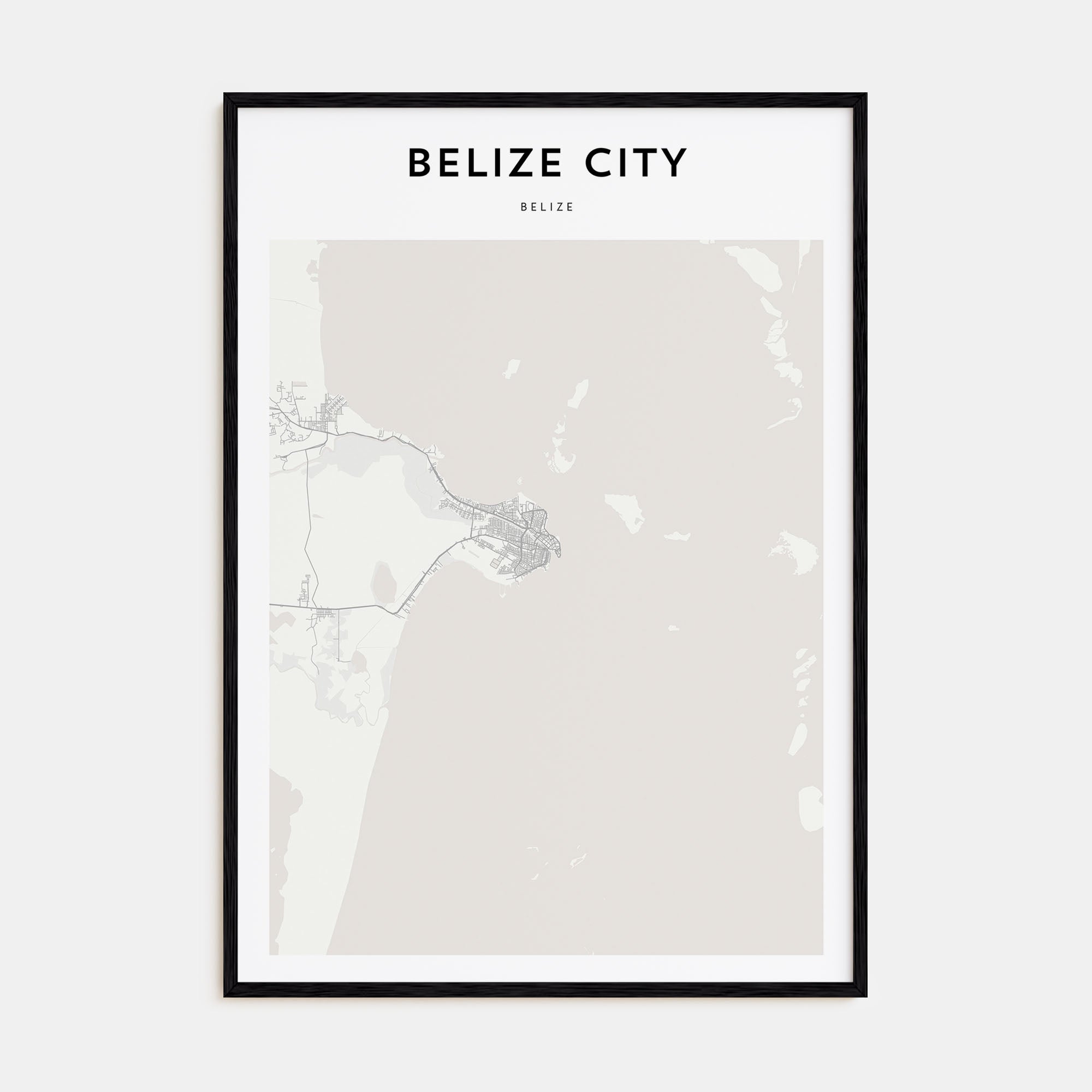 Belize City Map Portrait Poster