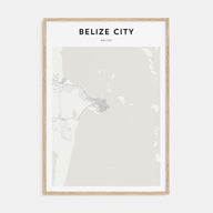 Belize City Map Portrait Poster