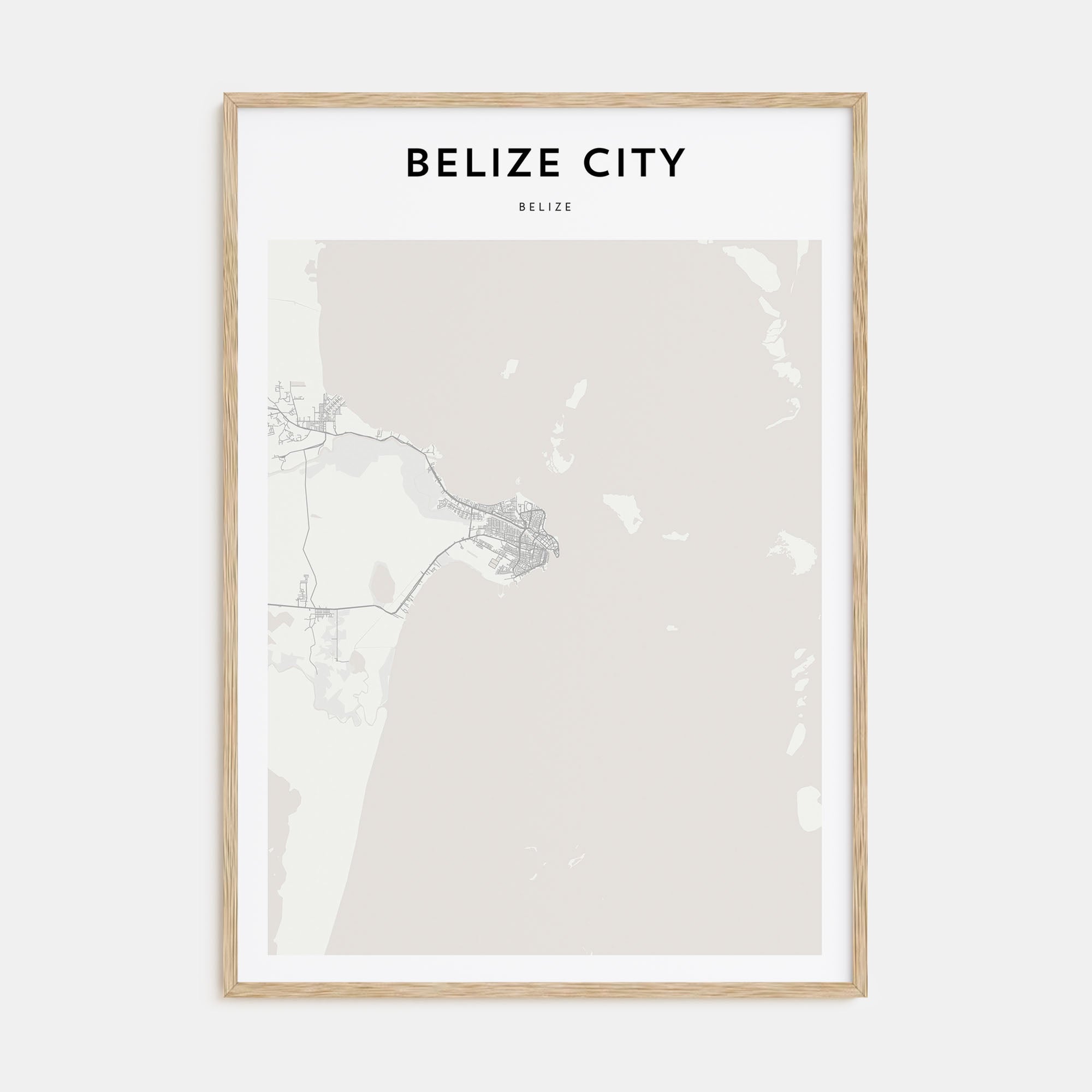 Belize City Map Portrait Poster