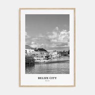 Belize City Portrait B&W Poster