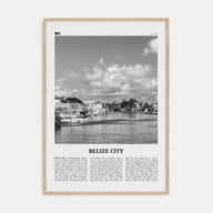 Belize City Travel B&W Poster