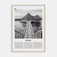 Belize Travel B&W Poster