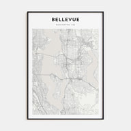 Bellevue Map Portrait Poster