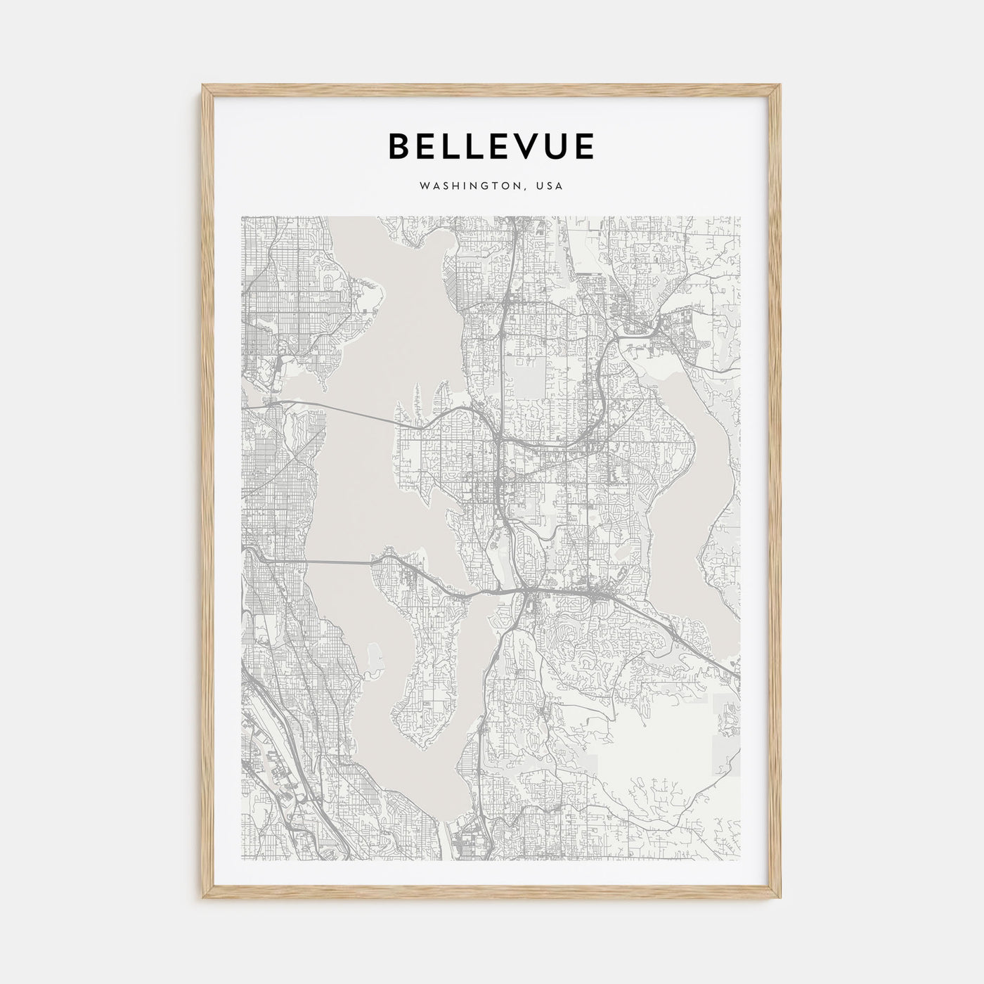 Bellevue Map Portrait Poster