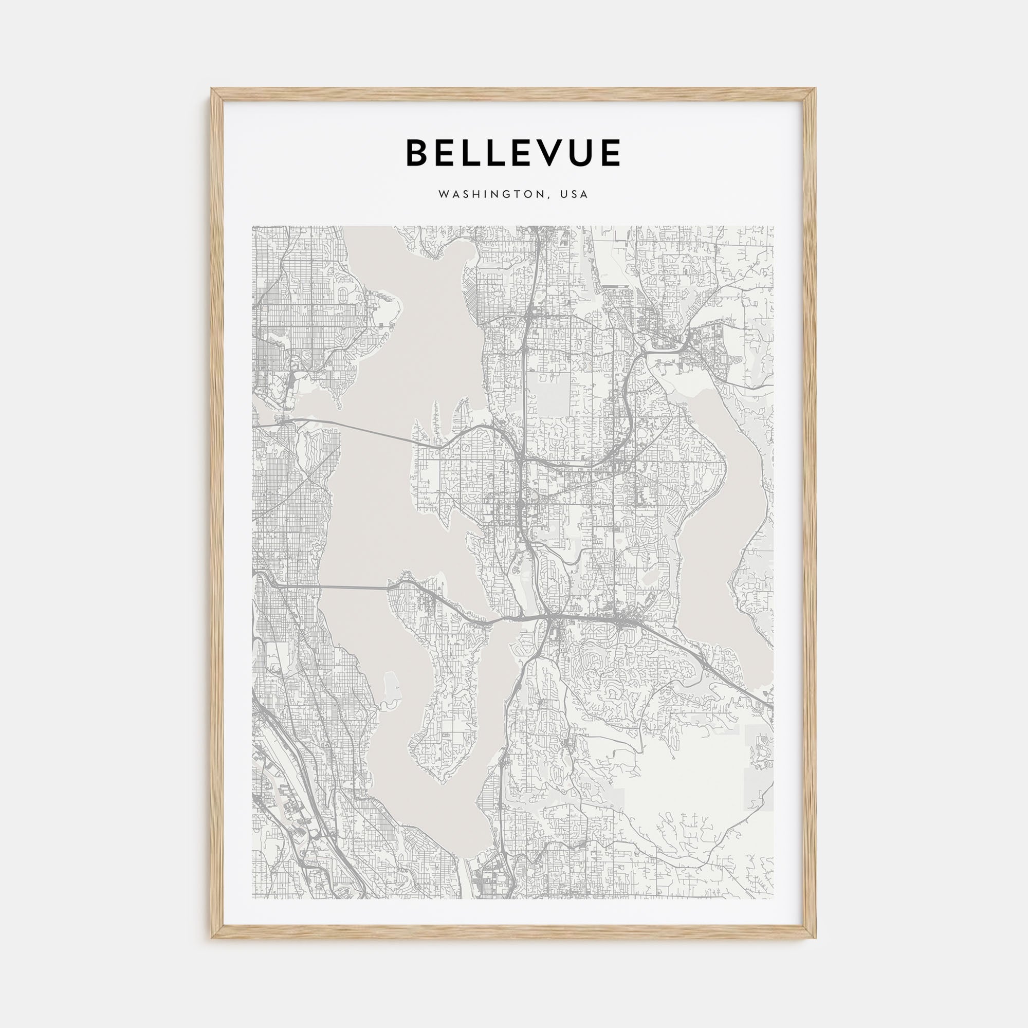 Bellevue Map Portrait Poster
