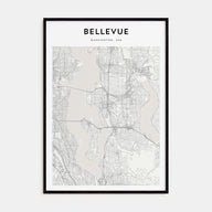 Bellevue Map Portrait Poster