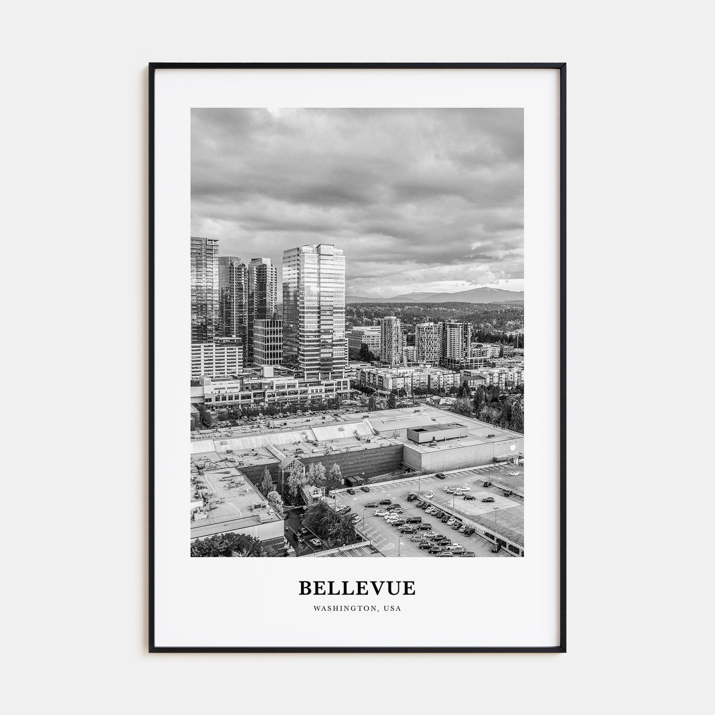 Bellevue Portrait B&W No 2 Poster