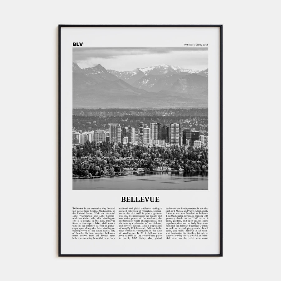 Bellevue Travel B&W No 1 Poster
