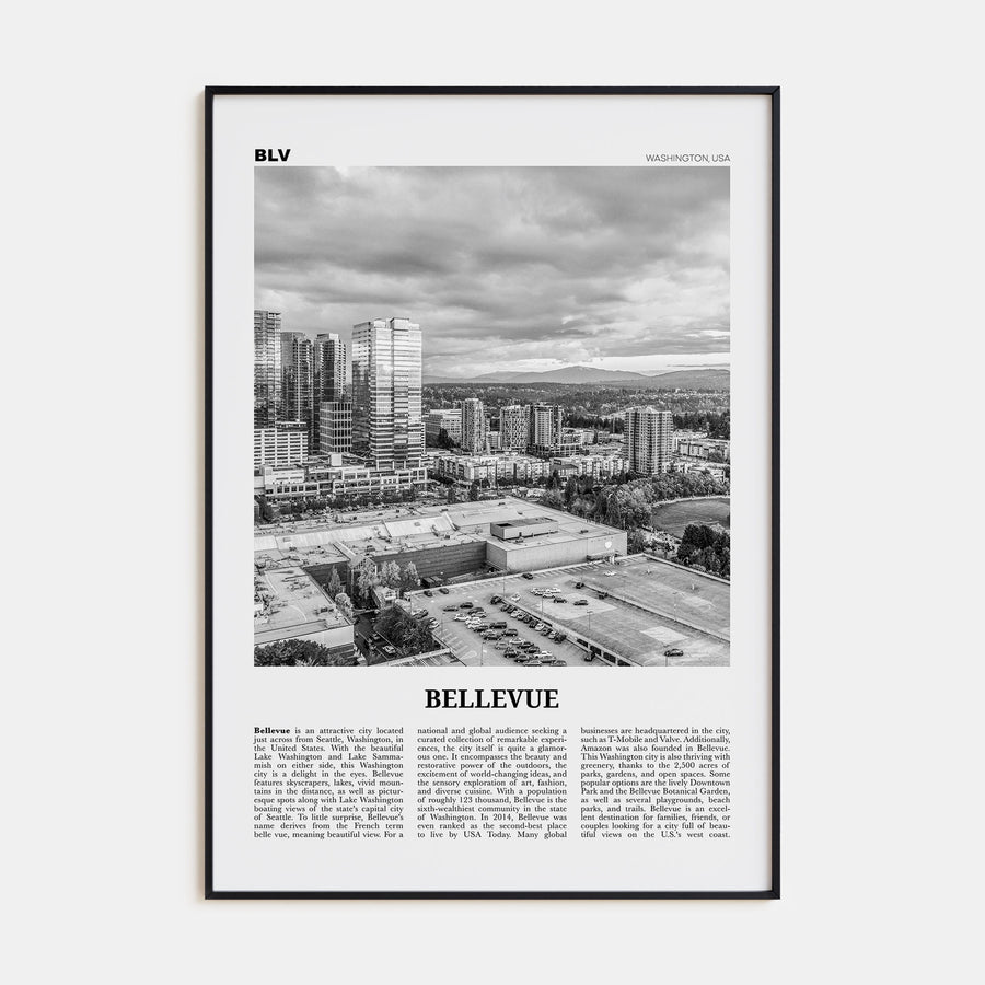 Bellevue Travel B&W No 2 Poster