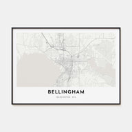 Bellingham Map Landscape Poster