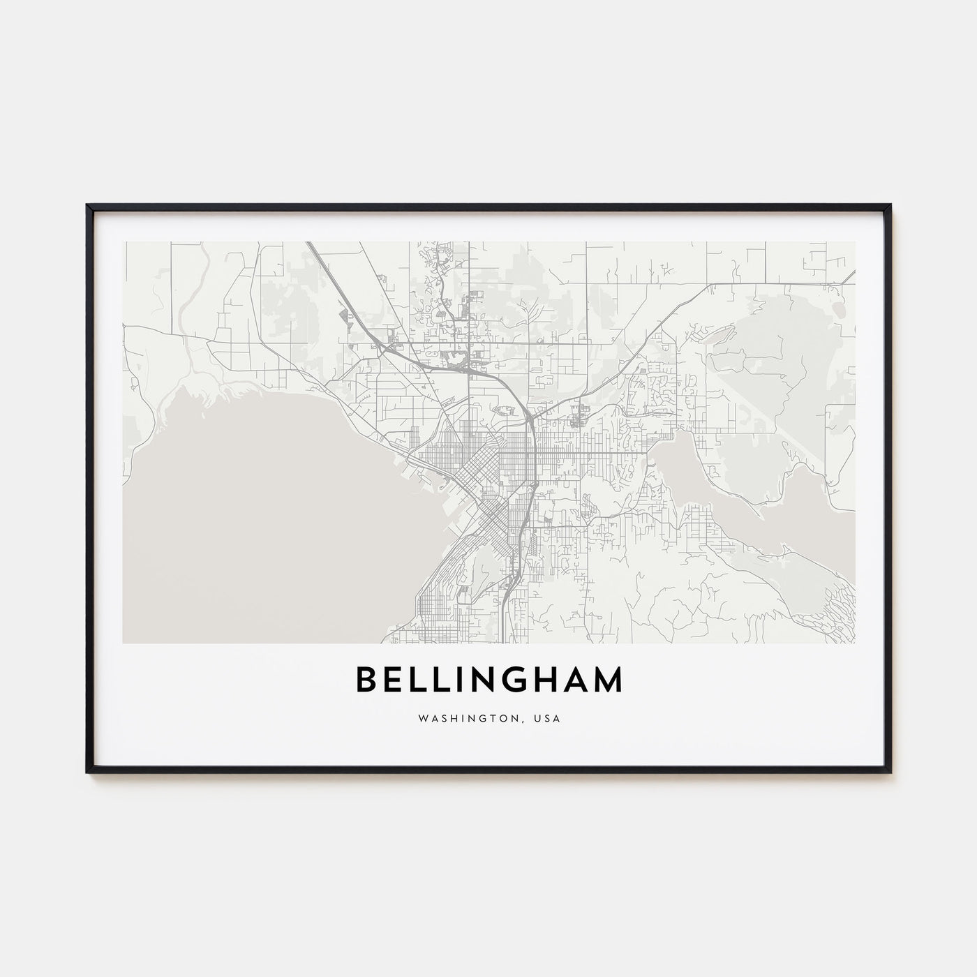 Bellingham Map Landscape Poster