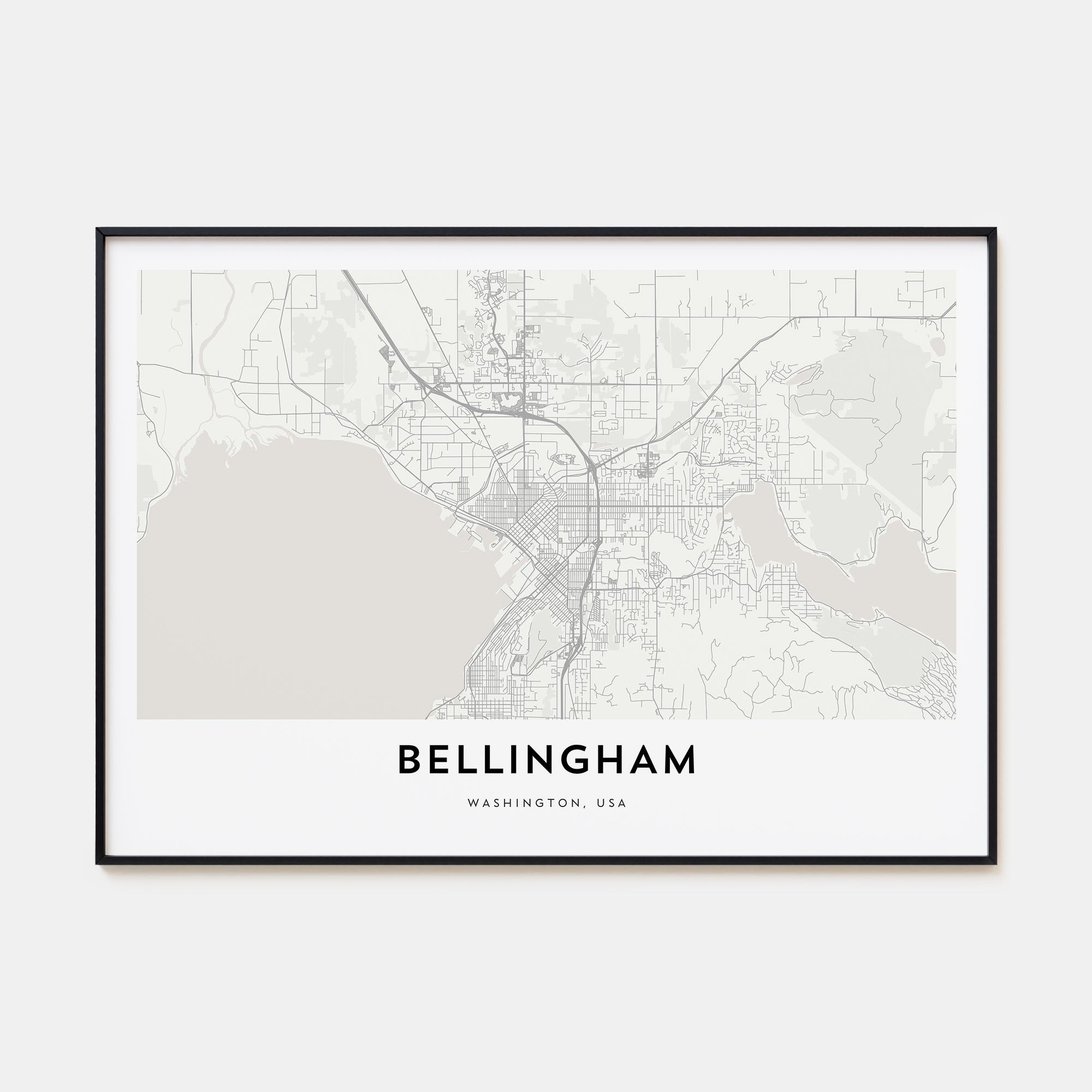 Bellingham Map Landscape Poster