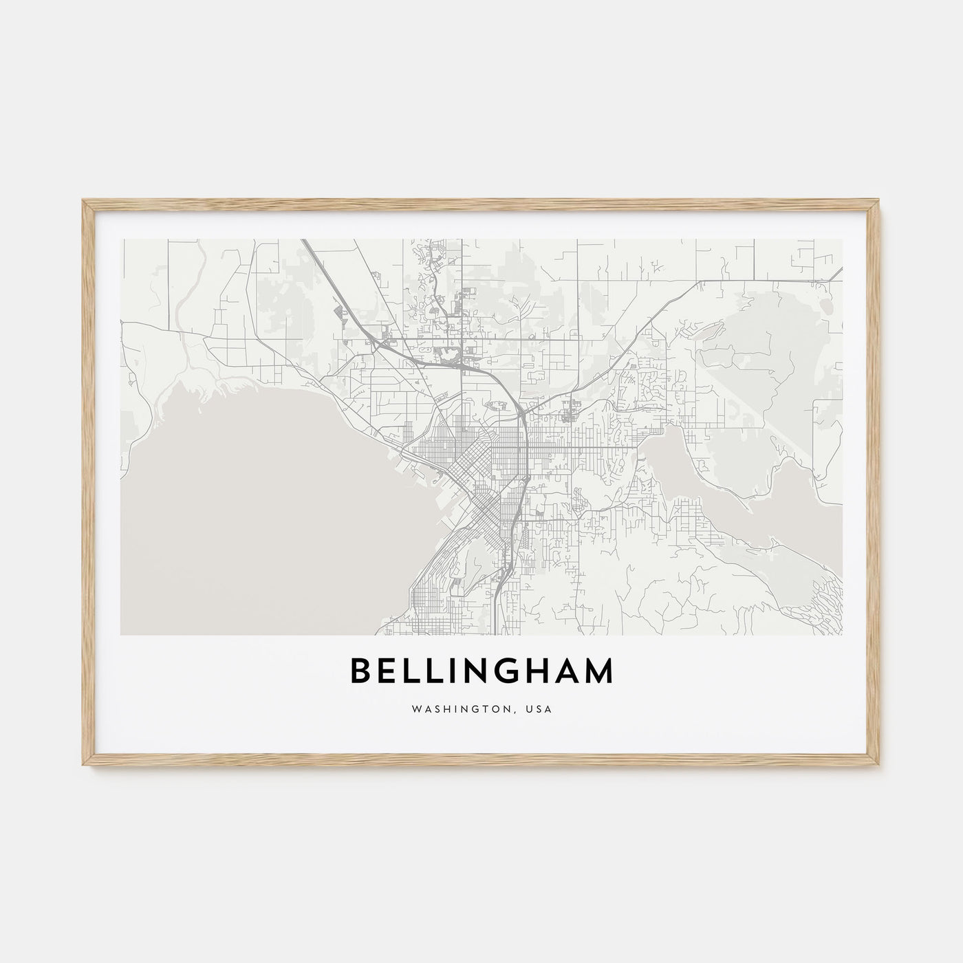 Bellingham Map Landscape Poster