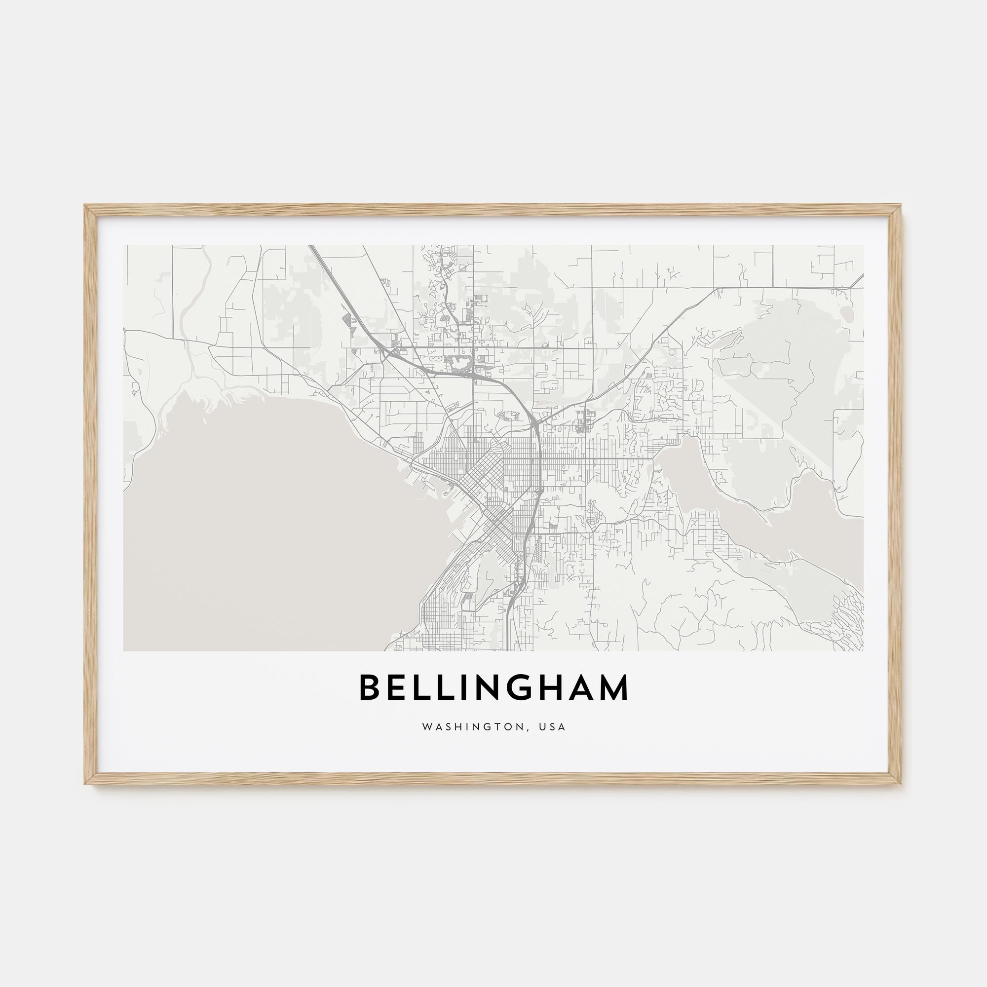 Bellingham Map Landscape Poster