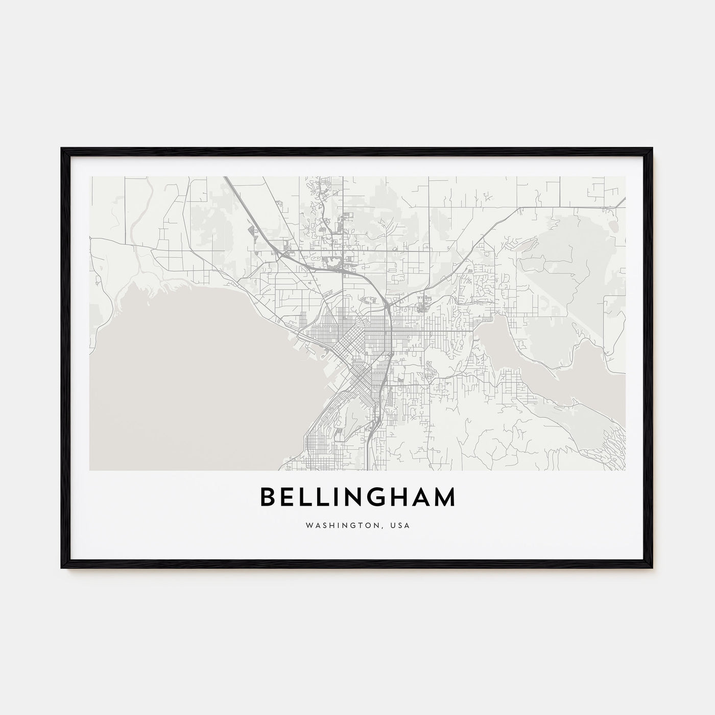 Bellingham Map Landscape Poster