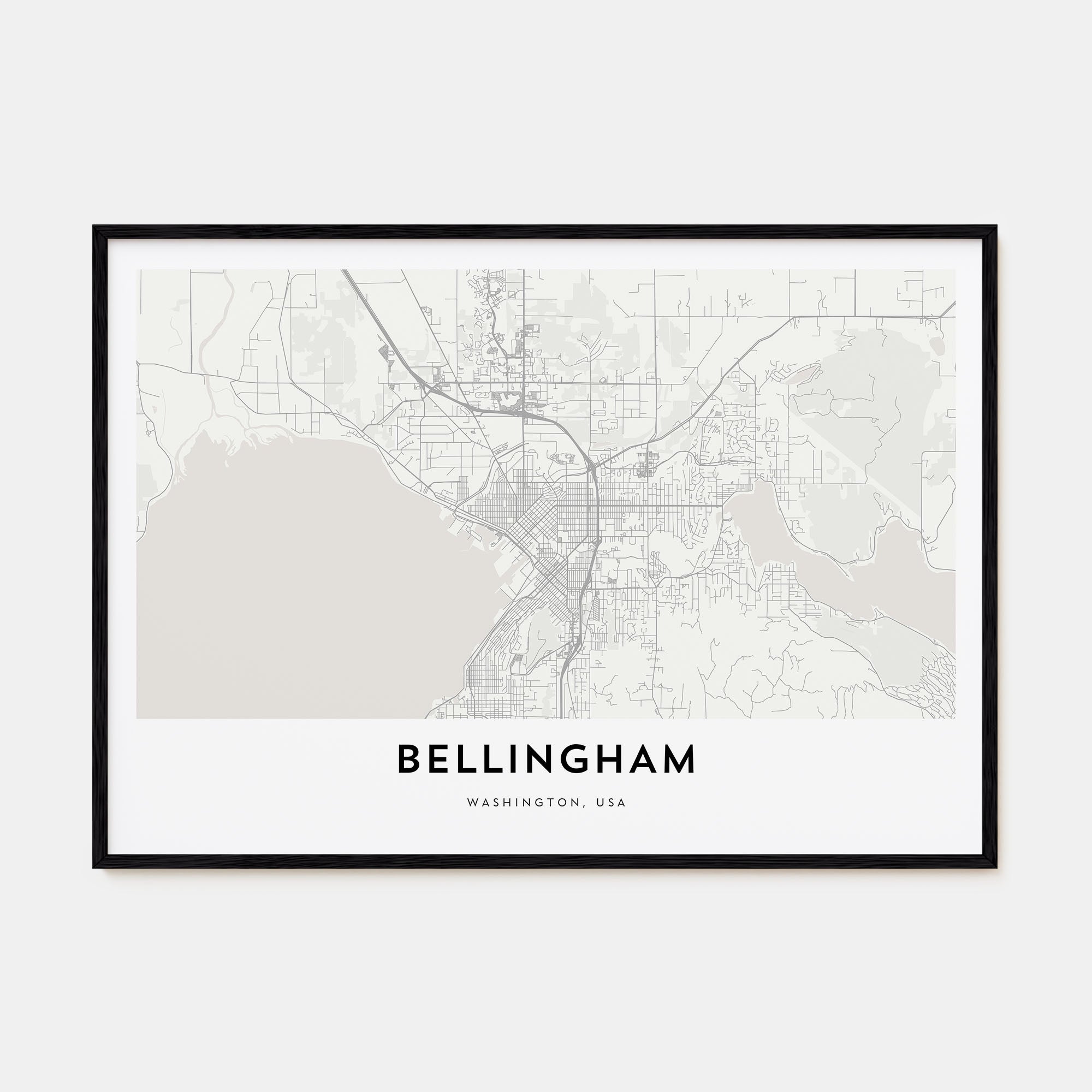 Bellingham Map Landscape Poster