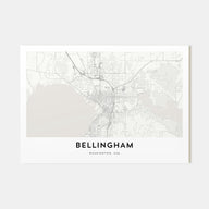 Bellingham Map Landscape Poster