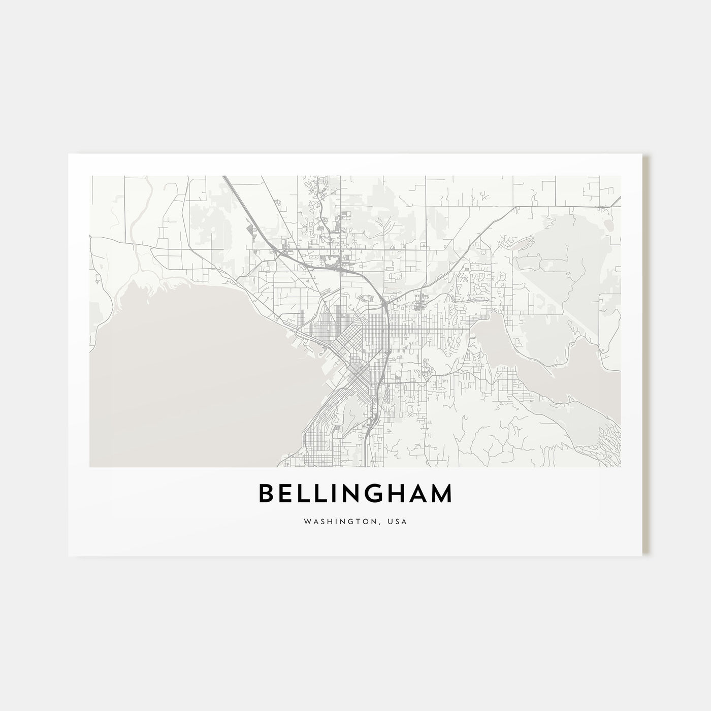 Bellingham Map Landscape Poster