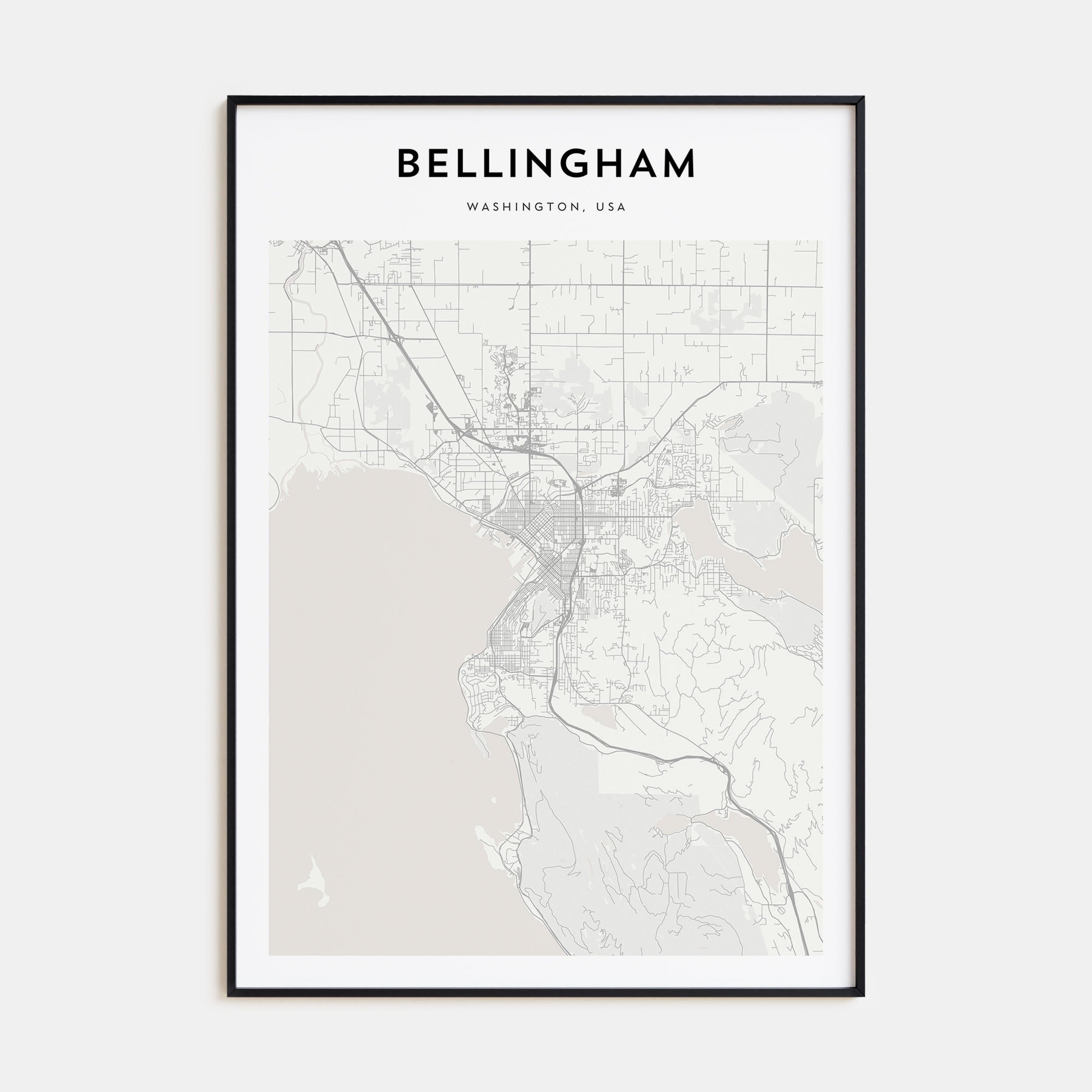 Bellingham Map Portrait Poster