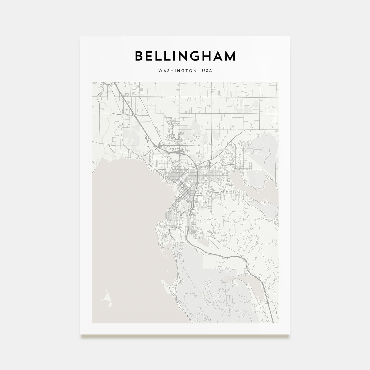 Bellingham Map Portrait Poster