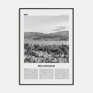 Bellingham Travel B&W Poster
