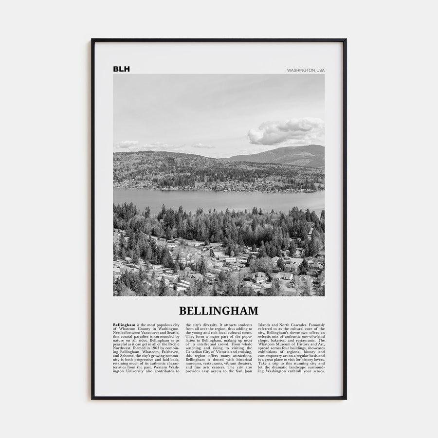 Bellingham Travel B&W Poster