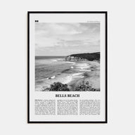 Bells Beach Travel B&W Poster