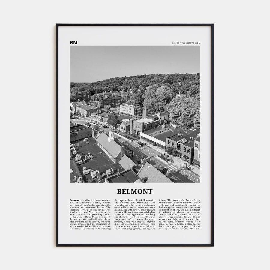 Belmont Travel B&W Poster