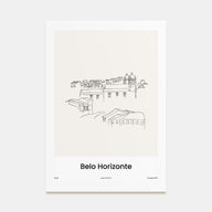 Belo Horizonte Drawn Poster