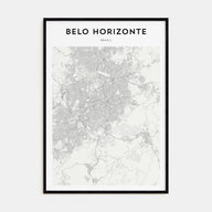 Belo Horizonte Map Portrait Poster