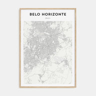 Belo Horizonte Map Portrait Poster