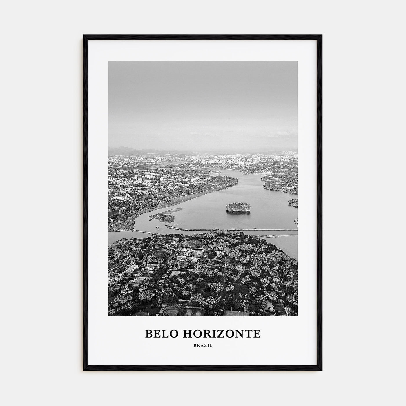 Belo Horizonte Portrait B&W Poster
