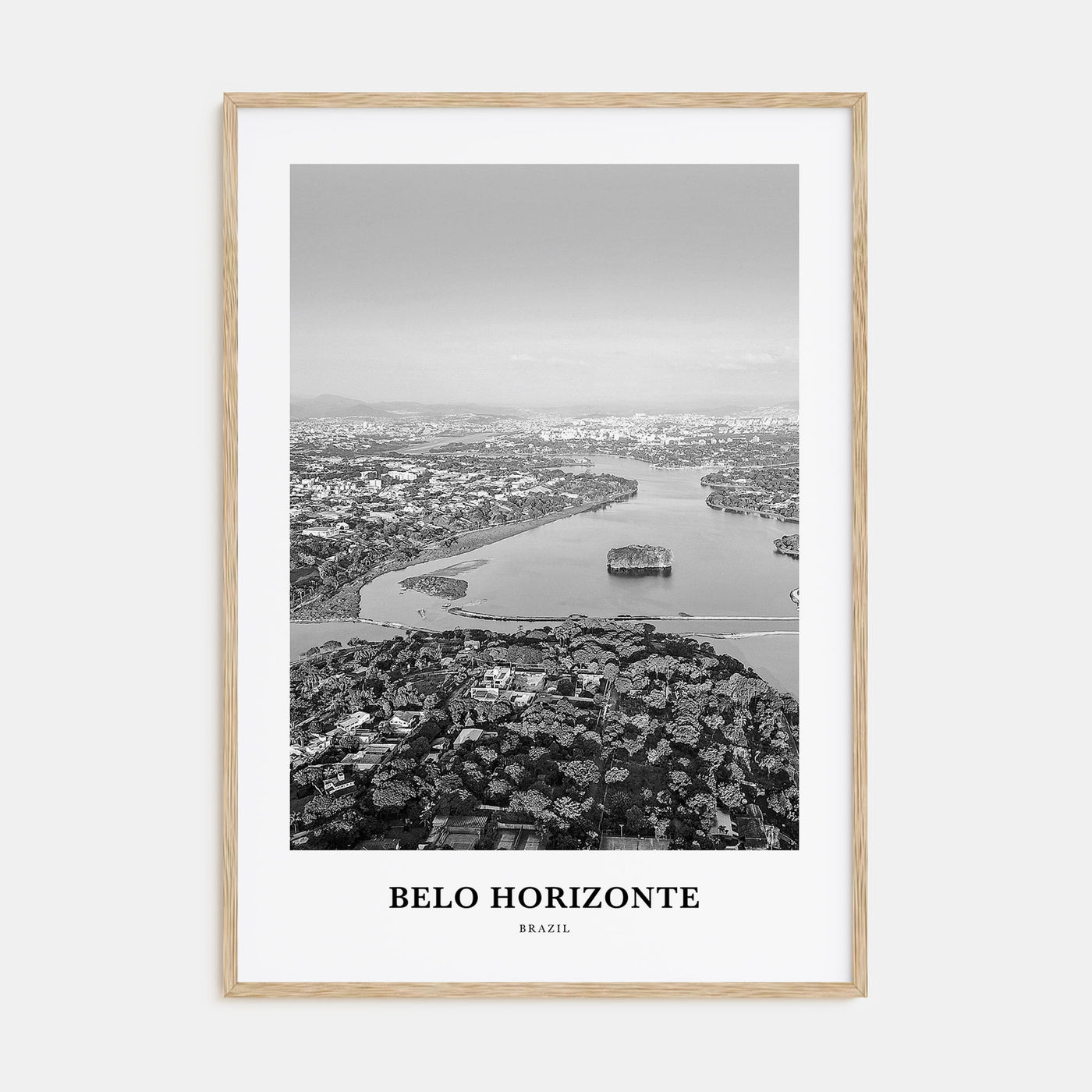 Belo Horizonte Portrait B&W Poster