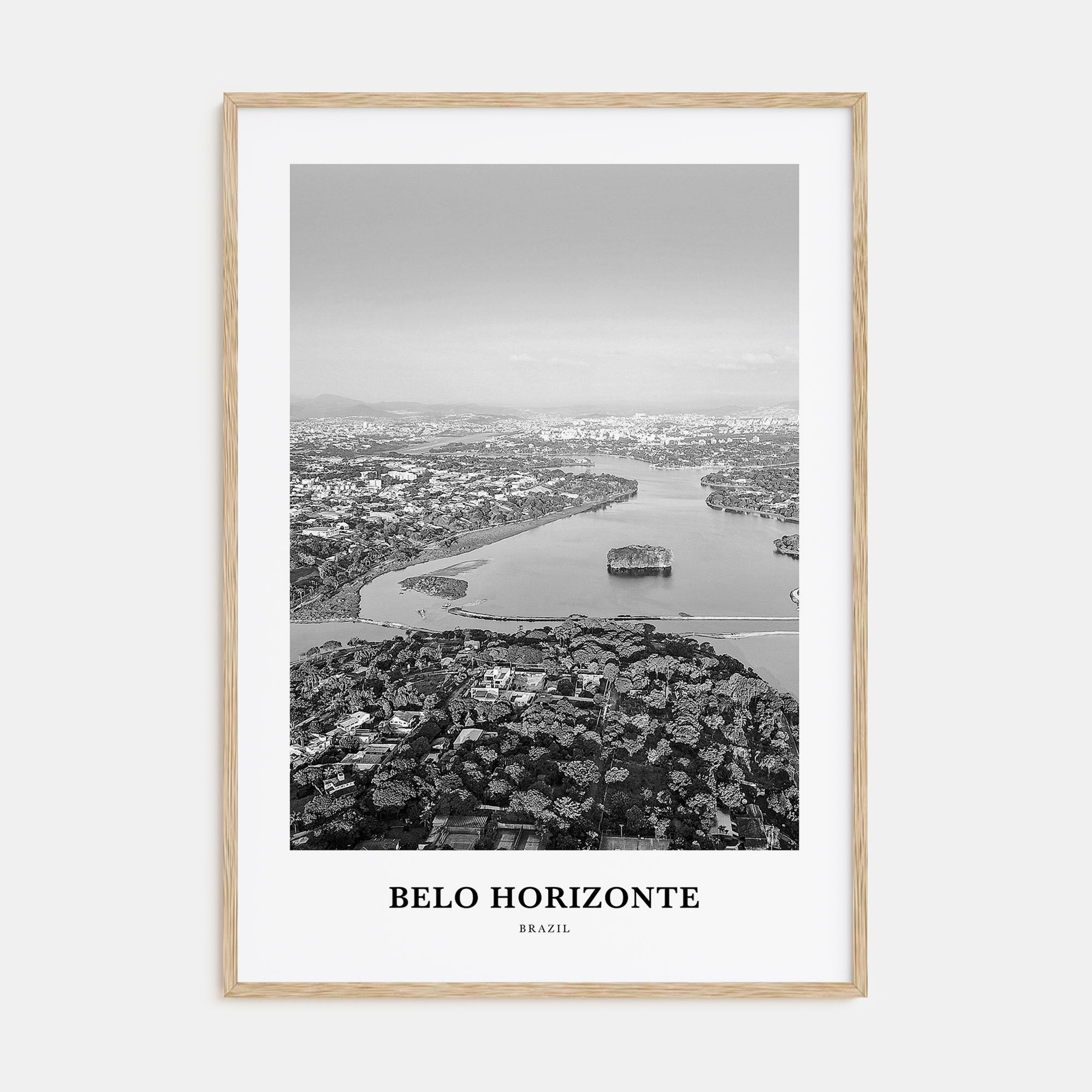 Belo Horizonte Portrait B&W Poster