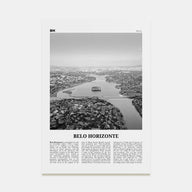 Belo Horizonte Travel B&W Poster