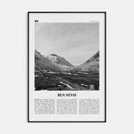 Ben Nevis Travel B&W Poster