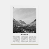 Ben Nevis Travel B&W Poster