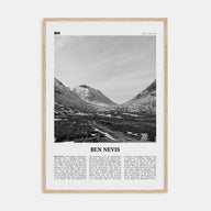 Ben Nevis Travel B&W Poster