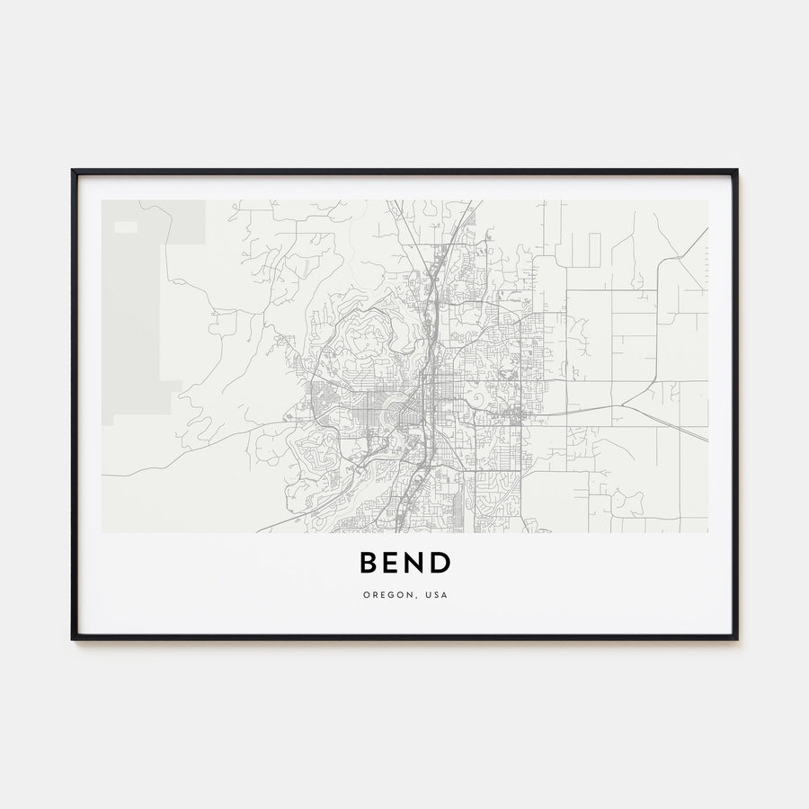 Bend Map Landscape Poster