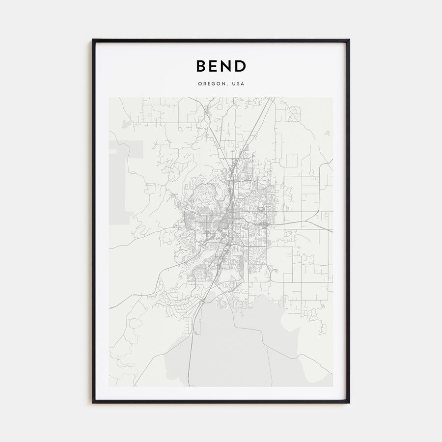 Bend Map Portrait Poster