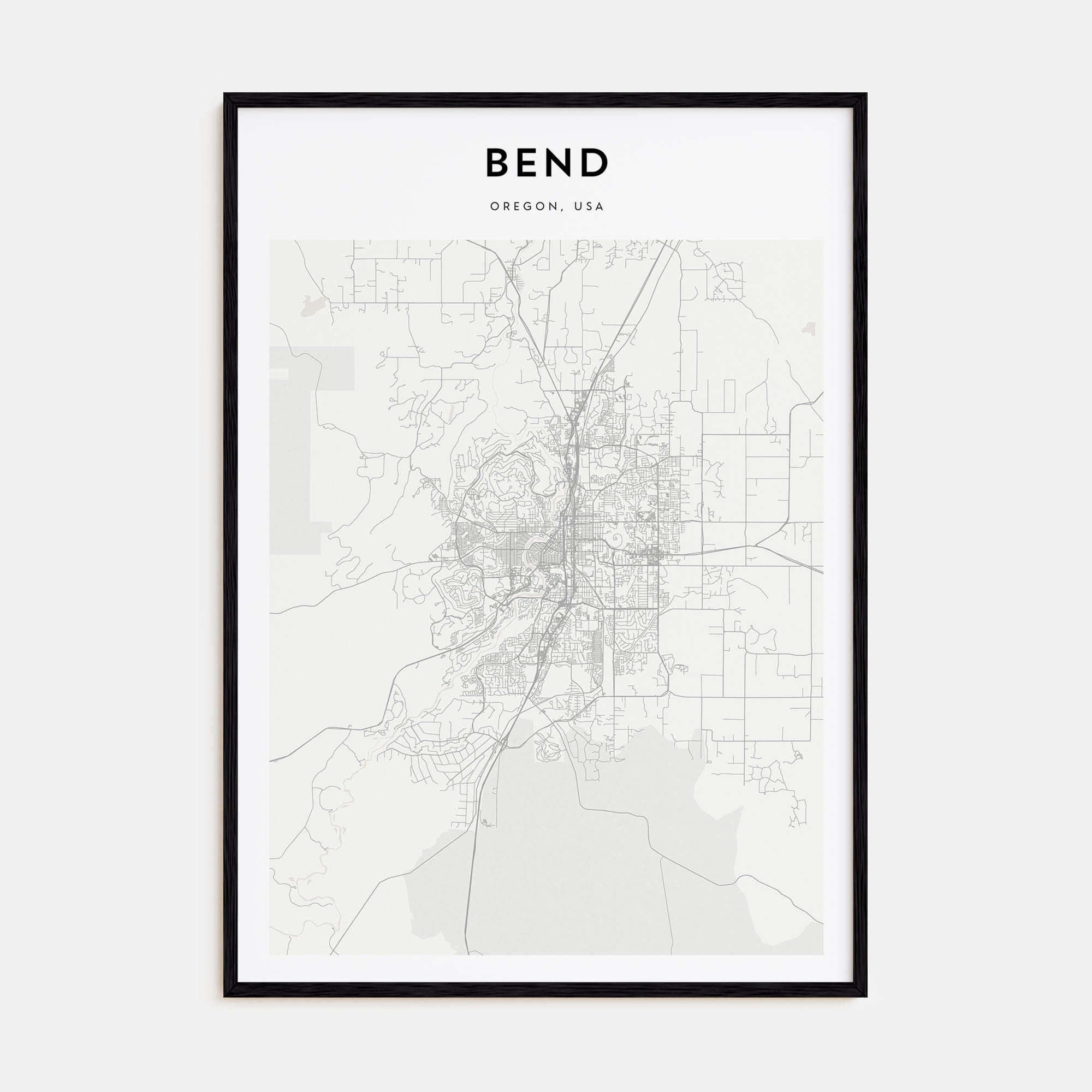 Bend Map Portrait Poster